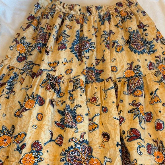 Elie Tahari Yellow Floral Maxi Skirt - Picture 5 of 7